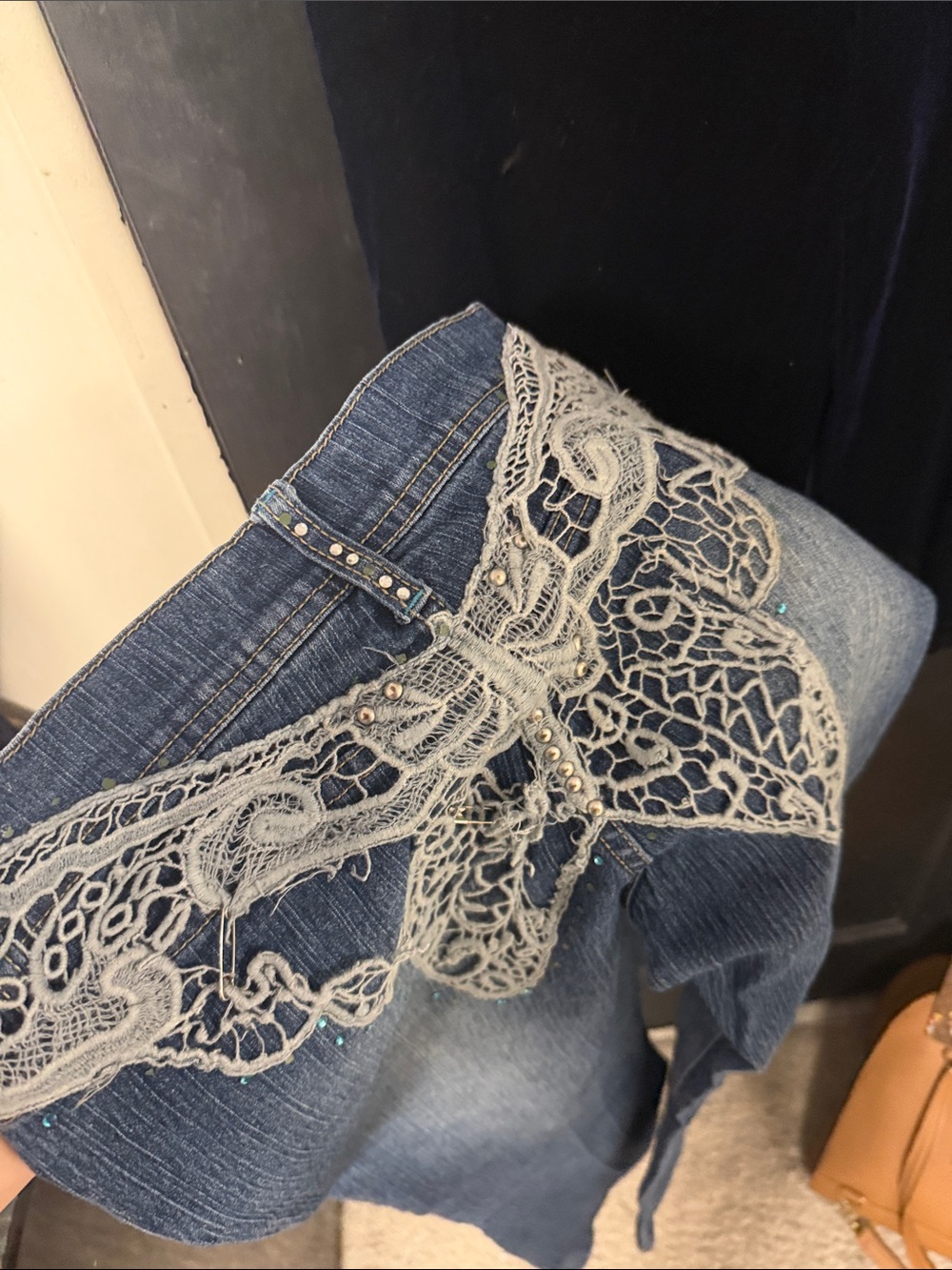 Blue Wash Women's Embellished Bootcut Jeans - Picture 2 of 2